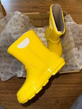 UGG Kids Yellow Waterproof Rain Boots